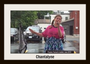 Chantalyne singing at the Preston Street Farmer's Market
