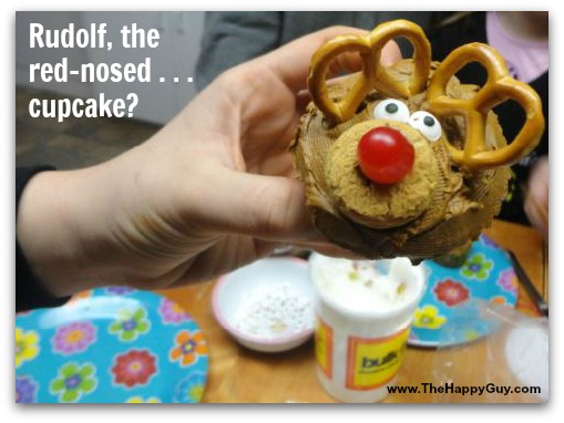 Rudolf the red-nosed cupcake!