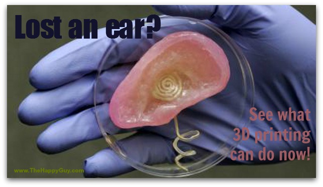 Ears can be printed using 3D printing