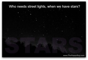 Stars and street lights