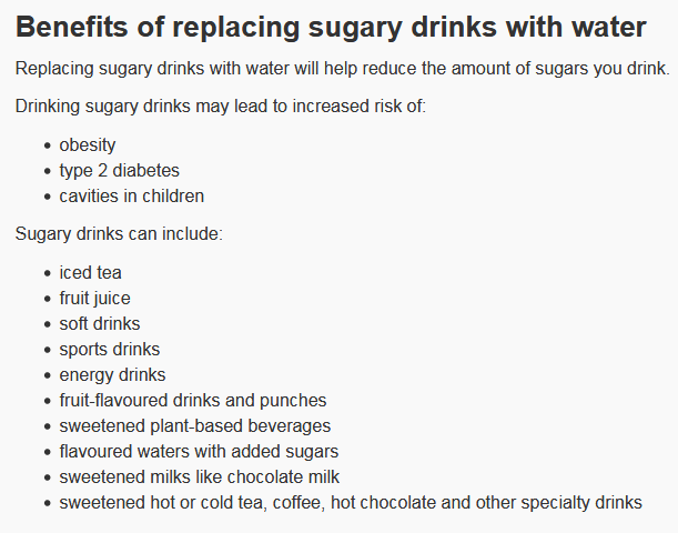Sugary drinks